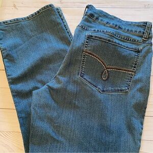 Ladies LEE RIDERS Stretch Mid-Rise Straight Leg Jeans Size 16P